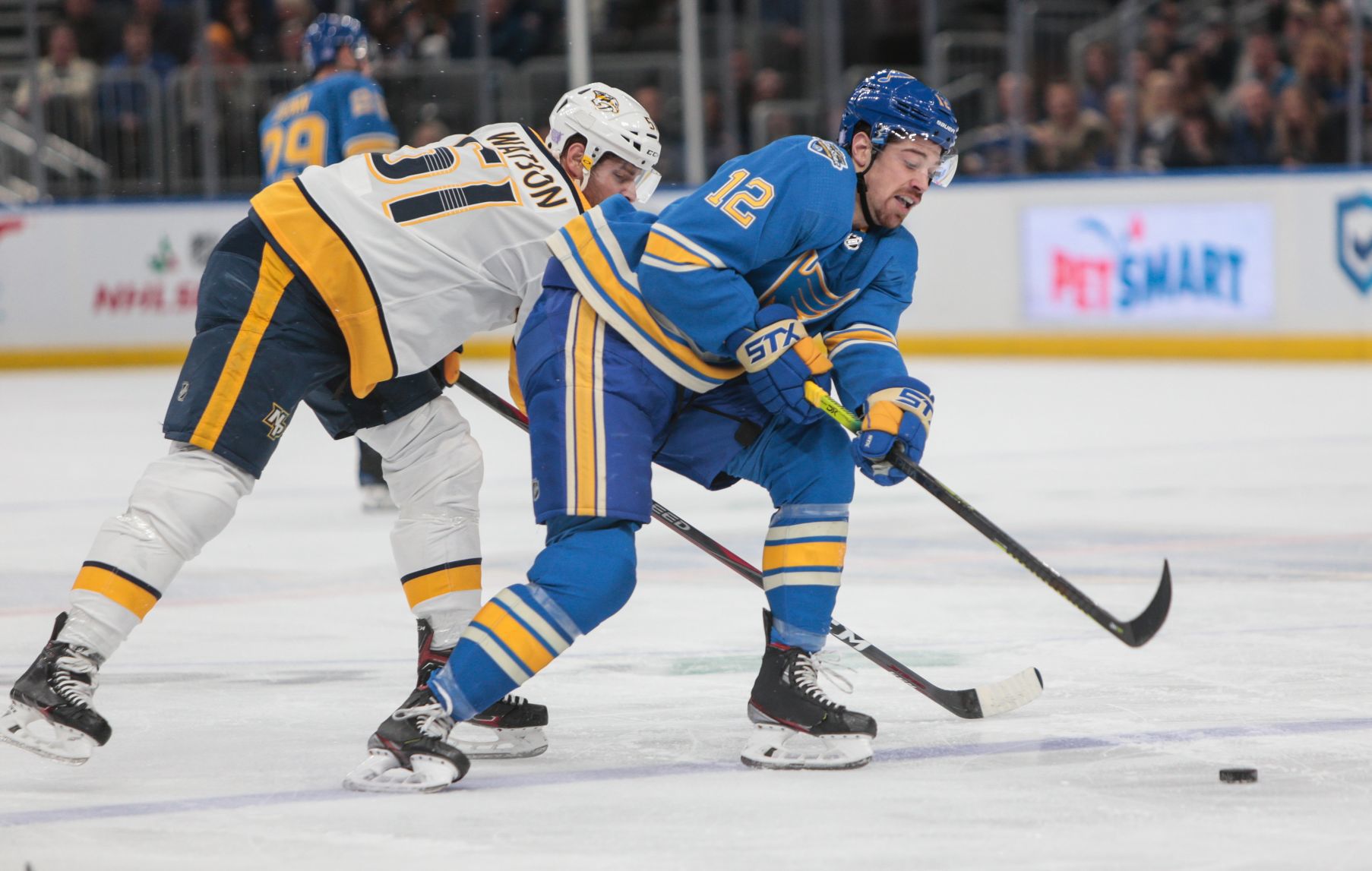 Blues take on Predators at the Enterprise Center